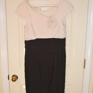 London Times Dress Black/White